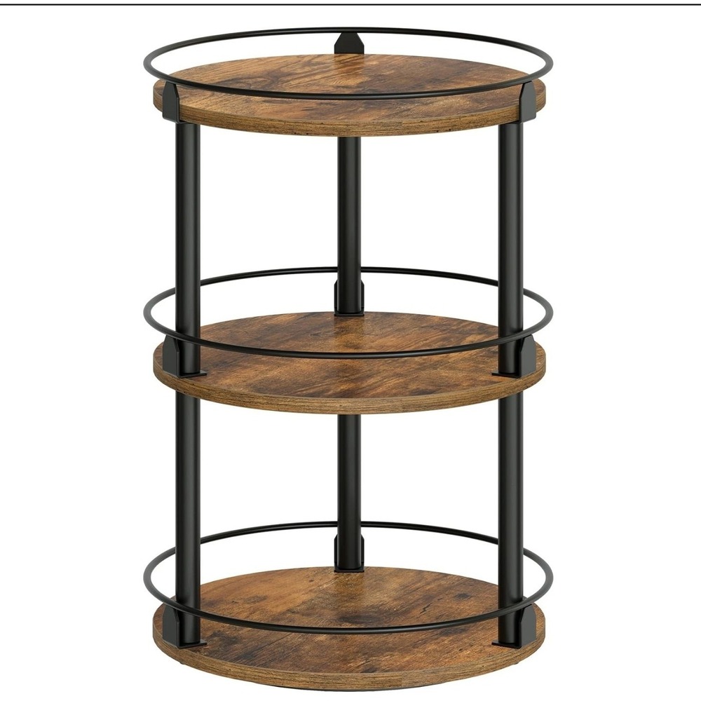 YATINEY 3-Tier Lazy Susan  Rotating Spice Rack Spinning Organizer New